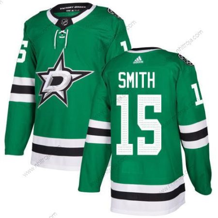 Adidas Herrar Dallas Stars #15 Bobby Smith Grön Autentisk Stitched NHL Hemma Tröjor