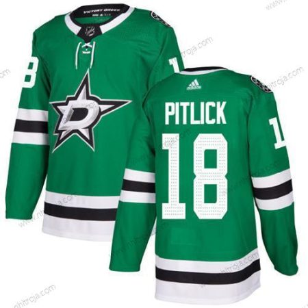 Adidas Herrar Dallas Stars #18 Tyler Pitlick Grön Autentisk Stitched NHL Hemma Tröjor