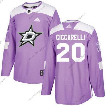 Adidas Herrar Dallas Stars #20 Dino Ciccarelli Lila Autentisk Bekämpar cancer Stitched NHL Tröjor