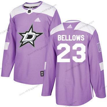 Adidas Herrar Dallas Stars #23 Brian Bellows Lila Autentisk Bekämpar cancer Stitched NHL Tröjor