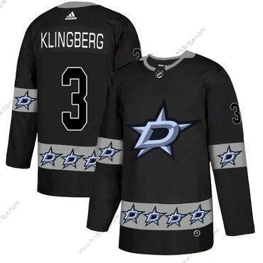 Adidas Herrar Dallas Stars #3 John Klingberg Svart Team Logos Tröjor