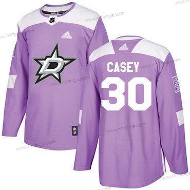 Adidas Herrar Dallas Stars #30 Jon Casey Lila Autentisk Bekämpar cancer Stitched NHL Tröjor