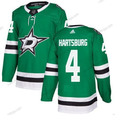 Adidas Herrar Dallas Stars #4 Craig Hartsburg Grön Autentisk Stitched NHL Hemma Tröjor