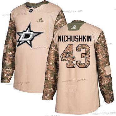 Adidas Herrar Dallas Stars #43 Valeri Nichushkin Camo Autentisk 2017 Veterans Day Stitched NHL Tröjor