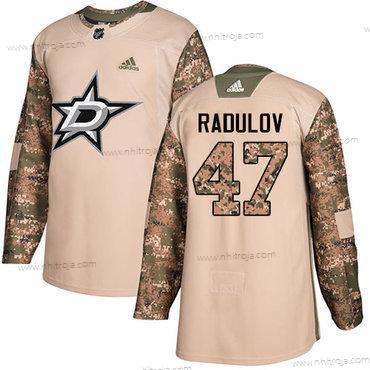 Adidas Herrar Dallas Stars #47 Alexander Radulov Camo Autentisk 2017 Veterans Day Stitched NHL Tröjor