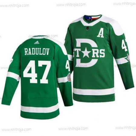 Adidas Herrar Dallas Stars 47 Alexander Radulov Grön 2020 Vinter Klassisk Tröjor