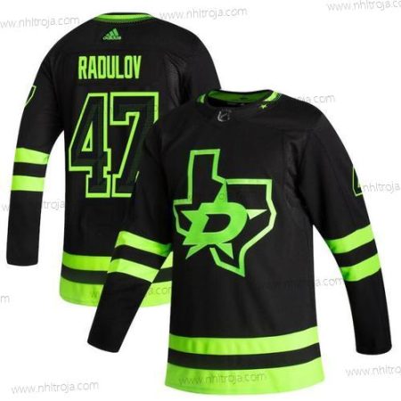 Adidas Herrar Dallas Stars #47 Alexander Radulov Svart 2020-21 Omvänd Retro Alternativ NHL Tröjor