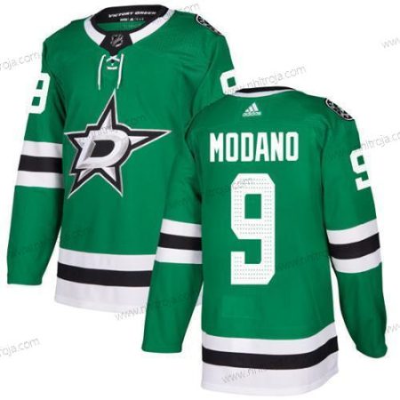 Adidas Herrar Dallas Stars #9 Mike Modano Grön Autentisk Stitched NHL Hemma Tröjor