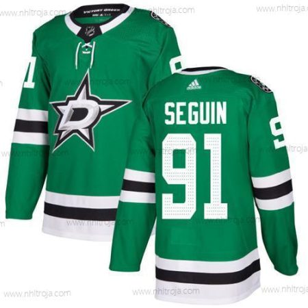 Adidas Herrar Dallas Stars #91 Tyler Seguin Grön Autentisk Stitched NHL Hemma Tröjor