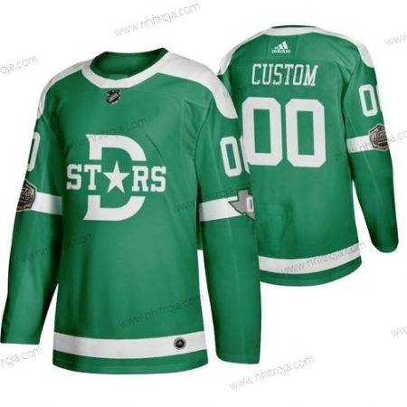 Adidas Herrar Dallas Stars Skräddarsydda Grön 2020 Vinter Klassisk Retro NHL Tröjor