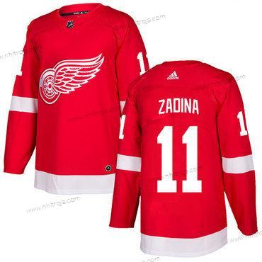 Adidas Herrar Detroit Red Wings #11 Filip Zadina Röd Autentisk NHL Hemma Tröjor