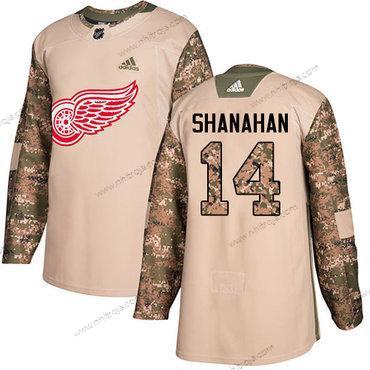 Adidas Herrar Detroit Red Wings #14 Brendan Shanahan Camo Autentisk 2017 Veterans Day Stitched NHL Tröjor