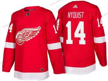 Adidas Herrar Detroit Red Wings #14 Gustav Nyquist Röd 2017-2018 Hockey Stitched NHL Hemma Tröjor