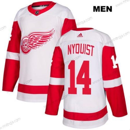 Adidas Herrar Detroit Red Wings #14 Gustav Nyquist Vit Autentisk NHL Borta Tröjor