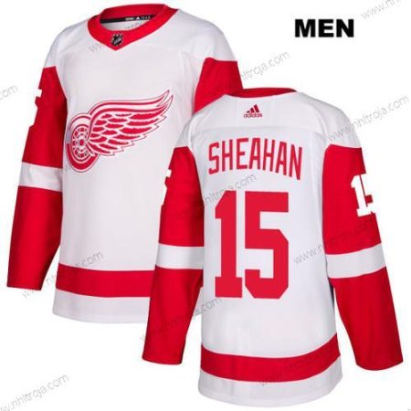 Adidas Herrar Detroit Red Wings #15 Riley Sheahan Vit Autentisk NHL Borta Tröjor