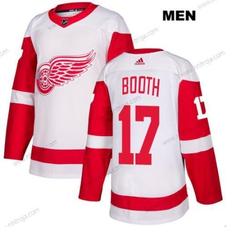 Adidas Herrar Detroit Red Wings #17 David Booth Vit Autentisk NHL Borta Tröjor