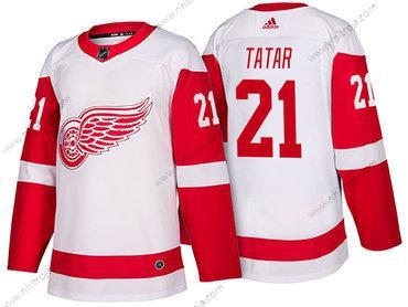 Adidas Herrar Detroit Red Wings #21 Tomas Tatar Vit 2017-2018 Hockey Stitched NHL Tröjor