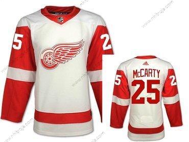 Adidas Herrar Detroit Red Wings #25 Darren Mccarty Vit Road Autentisk NHL Tröjor