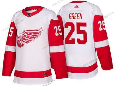 Adidas Herrar Detroit Red Wings #25 Mike Grön Vit 2017-2018 Hockey Stitched NHL Tröjor