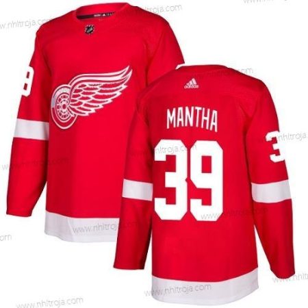 Adidas Herrar Detroit Red Wings #39 Anthony Mantha Röd Autentisk Stitched NHL Hemma Tröjor