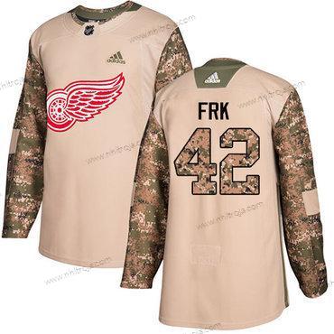 Adidas Herrar Detroit Red Wings #42 Martin Frk Camo Autentisk 2017 Veterans Day Stitched NHL Tröjor