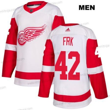 Adidas Herrar Detroit Red Wings #42 Martin Frk Vit Autentisk NHL Borta Tröjor