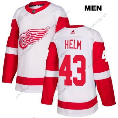 Adidas Herrar Detroit Red Wings #43 Darren Helm Vit Autentisk NHL Borta Tröjor