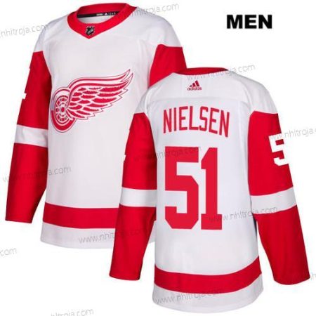 Adidas Herrar Detroit Red Wings #51 Frans Nielse Vit Autentisk NHL Borta Tröjor