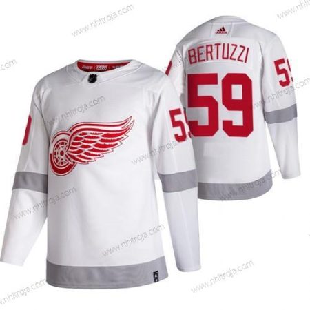 Adidas Herrar Detroit Red Wings #59 Tyler Bertuzzi Vit 2020-21 Omvänd Retro Alternativ NHL Tröjor