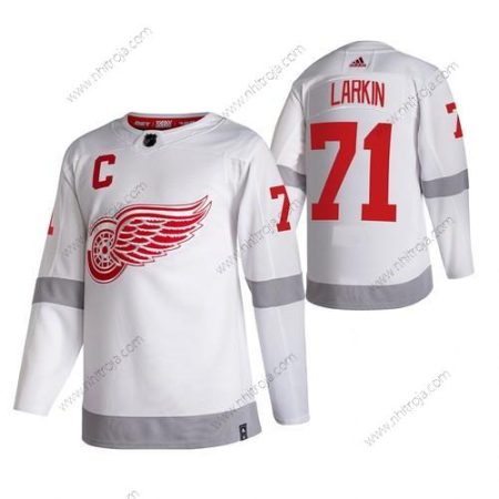 Adidas Herrar Detroit Red Wings #71 Dylan Larkin Vit 2020-21 Omvänd Retro Alternativ NHL Tröjor