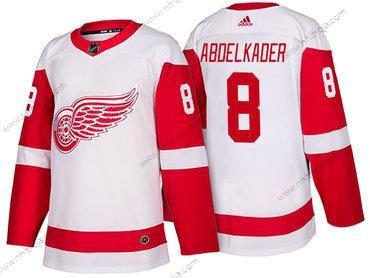 Adidas Herrar Detroit Red Wings #8 Justin Abdelkader Vit 2017-2018 Hockey Stitched NHL Tröjor