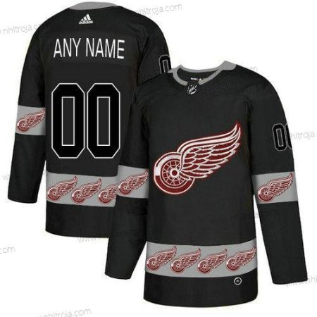 Adidas Herrar Detroit Red Wings Skräddarsydda Svart Team Logos Tröjor