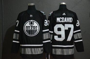 Adidas Herrar Edmonton Oilers 97 Connor Mcdavid Svart 2019 NHL All-Star Game Tröjor