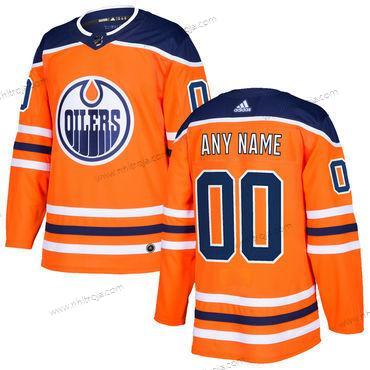 Adidas Herrar Edmonton Oilers Skräddarsydda Orange Autentisk Stitched NHL Hemma Tröjor