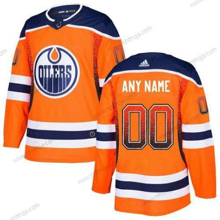 Adidas Herrar Edmonton Oilers Skräddarsydda Orange Tröjor