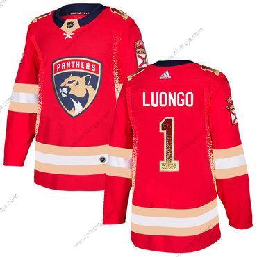 Adidas Herrar Florida Panthers #1 Roberto Luongo Röd Tröjor