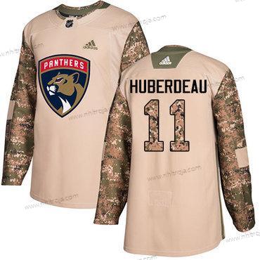 Adidas Herrar Florida Panthers #11 Jonathan Huberdeau Camo Autentisk 2017 Veterans Day Stitched NHL Tröjor