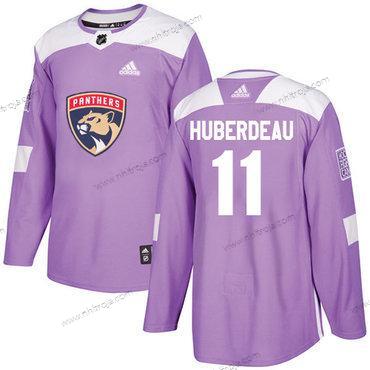 Adidas Herrar Florida Panthers #11 Jonathan Huberdeau Lila Autentisk Bekämpar cancer Stitched NHL Tröjor