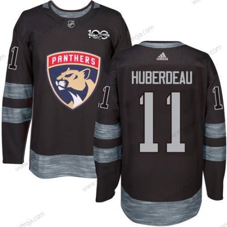 Adidas Herrar Florida Panthers #11 Jonathan Huberdeau Svart 1917-2017 100th Jubileum Stitched NHL Tröjor