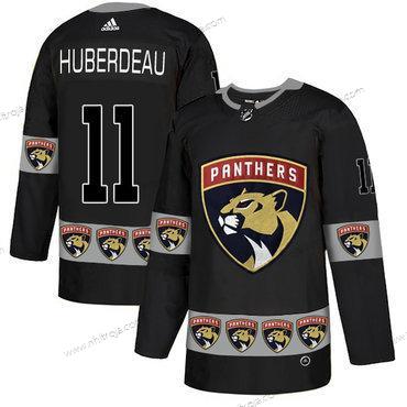 Adidas Herrar Florida Panthers #11 Jonathan Huberdeau Svart Team Logos Tröjor