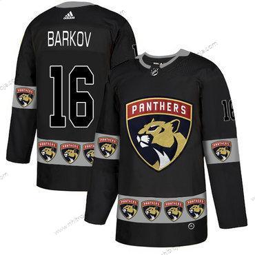 Adidas Herrar Florida Panthers #16 Aleksander Barkov Svart Team Logos Tröjor