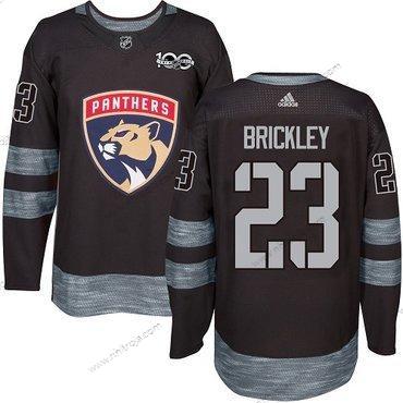 Adidas Herrar Florida Panthers #23 Connor Brickley Svart 1917-2017 100th Jubileum Stitched NHL Tröjor