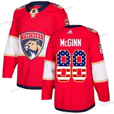 Adidas Herrar Florida Panthers #88 Jamie Mcginn Röd Autentisk USA Flag Stitched NHL Hemma Tröjor