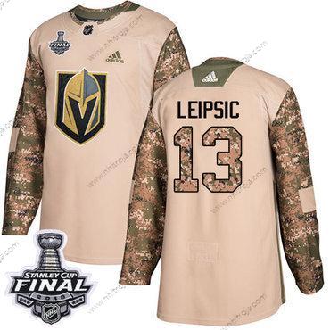 Adidas Herrar Golden Knights #13 Brendan Leipsic Camo Autentisk 2017 Veterans Day 2018 Stanley Cup Final Stitched NHL Tröjor