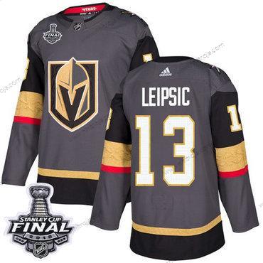 Adidas Herrar Golden Knights #13 Brendan Leipsic Grå Autentisk 2018 Stanley Cup Final Stitched NHL Hemma Tröjor