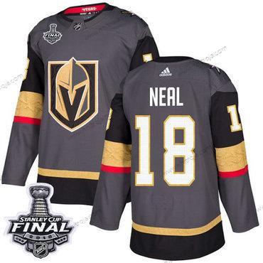 Adidas Herrar Golden Knights #18 James Neal Grå Autentisk 2018 Stanley Cup Final Stitched NHL Hemma Tröjor