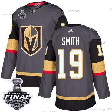 Adidas Herrar Golden Knights #19 Reilly Smith Grå Autentisk 2018 Stanley Cup Final Stitched NHL Hemma Tröjor