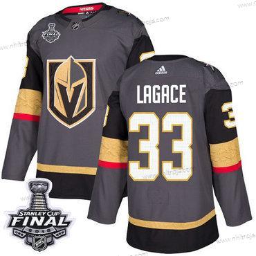 Adidas Herrar Golden Knights #33 Maxime Lagace Grå Autentisk 2018 Stanley Cup Final Stitched NHL Hemma Tröjor