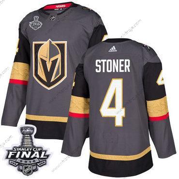 Adidas Herrar Golden Knights #4 Clayton Stoner Grå Autentisk 2018 Stanley Cup Final Stitched NHL Hemma Tröjor