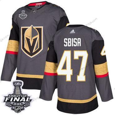 Adidas Herrar Golden Knights #47 Luca Sbisa Grå Autentisk 2018 Stanley Cup Final Stitched NHL Hemma Tröjor